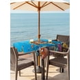thumbnail image 2 of Funny Diving Tiger Outdoor Tablecloth - 60x60 Inch Square Dining Table Cover, Ocean Sea Coastal Coral Fish Marine Life Waterproof Outdoor Table Cloth with Umbrella Hole & Zipper for Picnic/Patio, 2 of 7