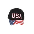 thumbnail image 2 of Top Headwear USA Low Profile Striped Brim Adjustable Hat - Black, 2 of 4