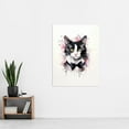 thumbnail image 4 of Tuxedo Cat Lovers Gift Watercolour Pet Portrait Painting Artwork Extra Large XL Wall Art Poster Print, 4 of 5