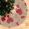 thumbnail image 5 of FMSHPON Valentine's Day Cute Flowers Love Heart Xmas Christmas Tree Skirt Stand Mat for Holiday Party Decoration Indoor Outdoor 36 inches, 5 of 6