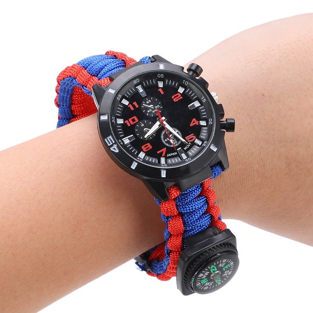 Reloj Multifuncional Para Exteriores Silbato Y Rascador Reloj Digital 6 En 1 Pulsera De Supervivenci Otros