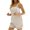 White, variant on SRZYMJ And Linen Women's Casual Shorts Jumpsuit Braces Solid Color Button Front Plus Size Comfortable Outfit