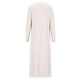 thumbnail image 4 of Oplxuo Women's 2 Piece Ribbed Outfits Open Front Cardigan Tie Knot Front Tank Bodycon Midi Dress 2024 Fall Loungewear Sets, 4 of 5