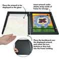 thumbnail image 3 of Americanflat 8.5x11 Kids Art Frame Holds 100 Artworks Front Loading Frames Hold Artworks Mini Built - Black, 3 of 8
