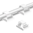 thumbnail image 1 of 50 clips para cables (blancos), organizador de cables adhesivo, soporte para cables, gestión de cables resistente y duradero para coche, oficina y hogar, 1 of 5
