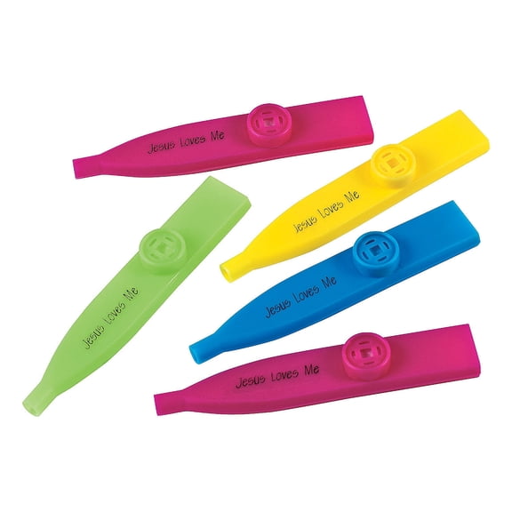 Jesus Loves Me Kazoos - Party Favors - 12 Pieces