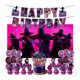 thumbnail image 1 of Demon Singer Hunters Birthday Decorations Cake Topper Banner Balloon Set Demon Singer Hunters Party Decorations Hunters Theme Birthday Party Supplies D, 1 of 6