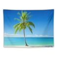 thumbnail image 5 of Nawypu  Wall Art Canvas Painting Palms and   Beach With Palm Trees on White Beaches and Blue Oceans Picture Poster Print Framed and Stretched Ready to Hang for Living Room 40x30inch, 5 of 7