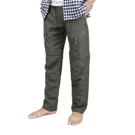 LELINTA Men's Outdoor Pants Tactical Trousers with Elastic Lightweight Convertible Hiking Fishing Zip Off Cargo Work Pants Black Grey (Best Mens Waterproof Trousers)