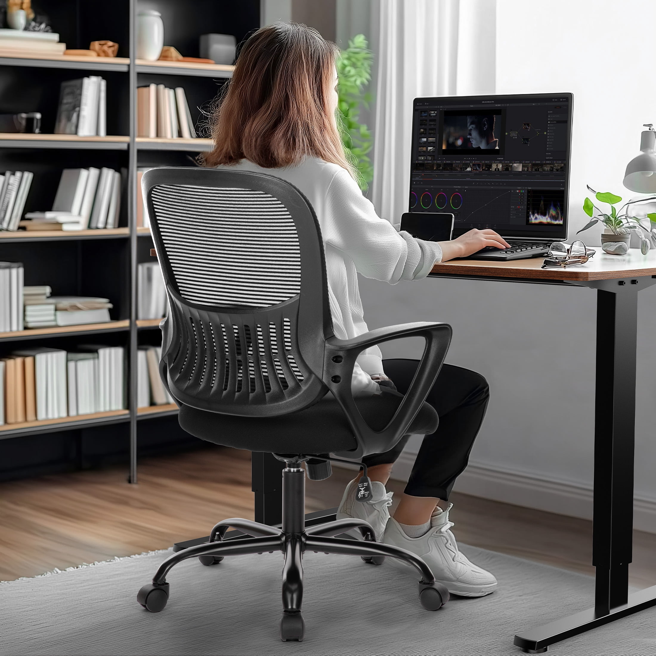 edx Electric Standing Desk, Height Adjustable Desk, 48 x 24 Inches Ergonomic Stand up Desk