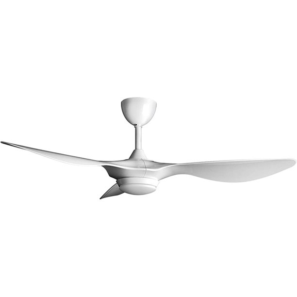 52in Bright White Ceiling Fan with Dimmable LED Light Kit Remote