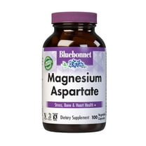 Bluebonnet Magnesium 400 mg Chelated Aspartate Mineral, Heart & Bone Support*,100 Caps
