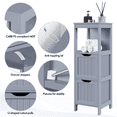 thumbnail image 5 of Renwick Wooden Cabinet with 2 Drawers for Storage, Gray, 5 of 7