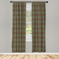 thumbnail image 3 of Ambesonne Mandala Curtains, Chinese Design, Pair of 28"x95", Multicolor, 3 of 5