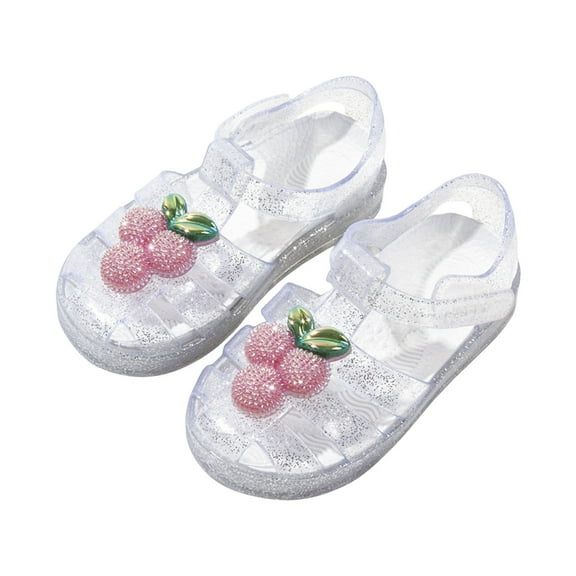 Mostsola Jelly Sandals for Girls Cute Fisherman Water Beach Dress Shoes Closed Toe Summer Flats