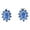 Blue, variant on Gorgeous Blue CZ Crystal Floral Pierced Clip Earrings