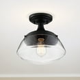thumbnail image 2 of 60/6799-Nuvo Lighting-Kew-1 Light Semi-Flush Mount-10.38 Inches Wide by 10 Inches High-Aged Bronze Finish, 2 of 10