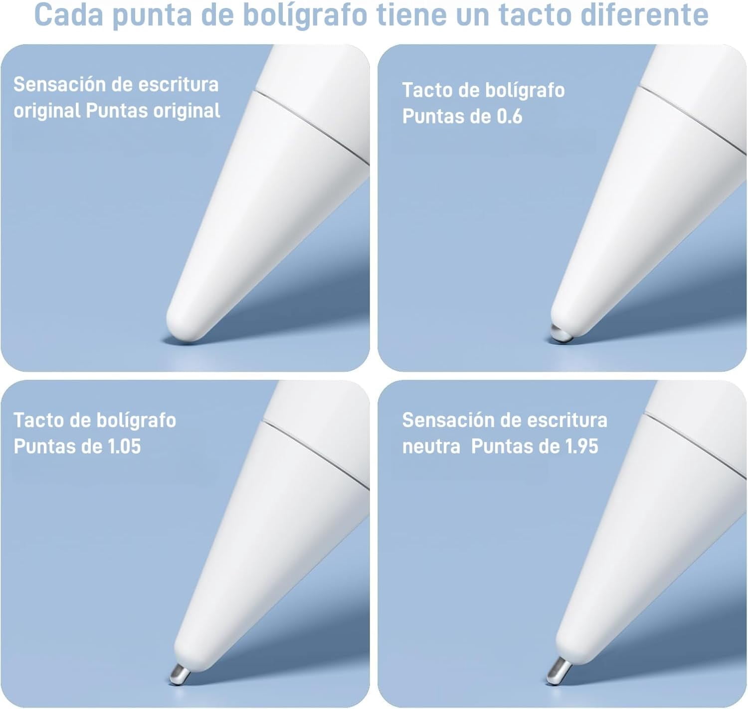 6 Pack Replacement Stylus Tips, Wear-Resistant Metal Nibs Compatible with Touchscreen Pens and Tablets