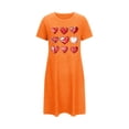 thumbnail image 4 of WJHWSX Nightgowns for Women,Womens Nightgown,Slip-On,Breathable,Printed,Orange,L, 4 of 6