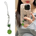 thumbnail image 2 of Luck Charm Beaded Phone Ornament Fashionable Four Leaf Clovers Pendant Phone Charm Unique Beaded Phone Decoration, 2 of 8