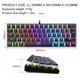 thumbnail image 4 of Teclado Mecanico para Juegos de Computadora de Escritorio 61 Teclas y Cable Retroiluminacion Led Rgb Azul onlyliua, 4 of 7