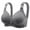 Gray, variant on Plus Size Bras for Women Padded Bra Feature V-Neck T-Shirt Bra Style W-1650 Orange M