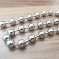 thumbnail image 2 of HOOUN Large 6/8/10mm Mens Necklace Ball Beads Chain Stainless Steel Silver Any Lenght-10mm 40 inch, 2 of 7