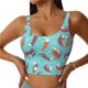 thumbnail image 1 of Fotbe Sea Otters Family In Blue Water Sujetador Deportivo Largo sin Aros para Mujer con Almohadillas y Soporte Medio, Transpirable y Absorbente, Camiseta Tipo Chaleco o Tank Top-X-Large, 1 of 8