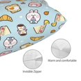 thumbnail image 3 of Kdxio Cotton Pillow Cases 14"x20" Pillowcases,Soft and Breathable Bedroom Pillow Cases-Rabbit Burger Coffee, 3 of 8