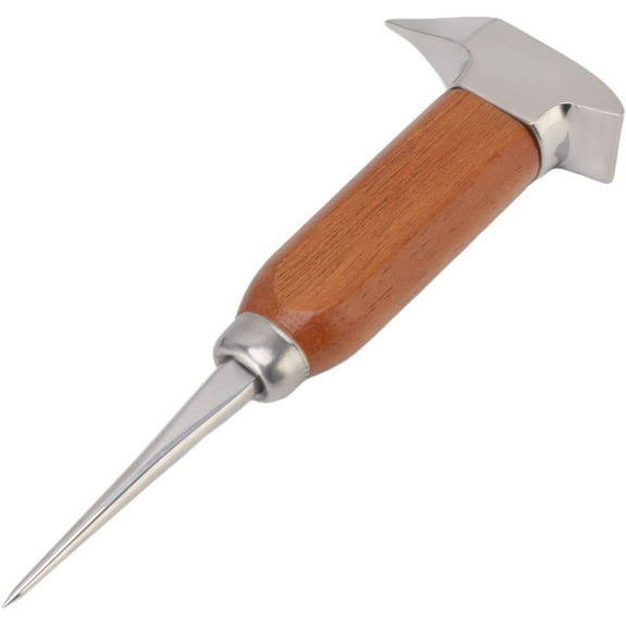Stainless Steel Ice Chisel Wooden Handle Ice Chipper Hand Ice Removal Pick for Home Use
