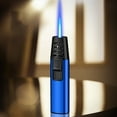 thumbnail image 1 of RYRDWP Windproof Straight Torch Blue Flame Lighter Butane Torch Turbine Torcher Inflatable Gas Windproof Lighter Refillable Butane Lighter For Outdoor BBQ Baking, 1 of 2