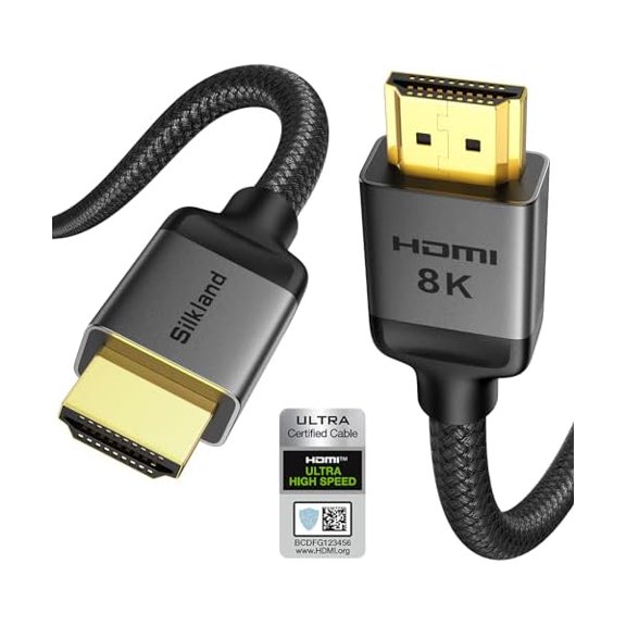 wonima88 HDMI eARC/ARC Cable 3.3FT, 8K Certified Ultra High Speed HDMI 2.1 [8K@60Hz, 4K@120Hz] Dolby Atmos Vision, 48Gbps, HDR10, HDCP Compatible for Samsung/Bose/Vizio/SoundBar