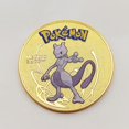 thumbnail image 2 of Pokemon Coins Metal Silver Mewtwo Golden Round Gold Metal Letters, 2 of 2