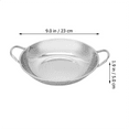 thumbnail image 2 of ZCSKFIN Double Handle Wok - Stainless Steel Wok Pan, Large Capacity Saute Pan, Multipurpose Stewpot Skillet for Gas & Electric Cooktops 23cm, 2 of 2