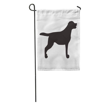 SIDONKU Lab Dog Labrador Silhouette Standing Profile Side Big Black Garden Flag Decorative Flag House Banner 28x40 inch
