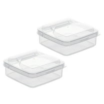Amosfun 2Set Covered Butter Dish with Lid Transparent PP Kitchen Use for Households