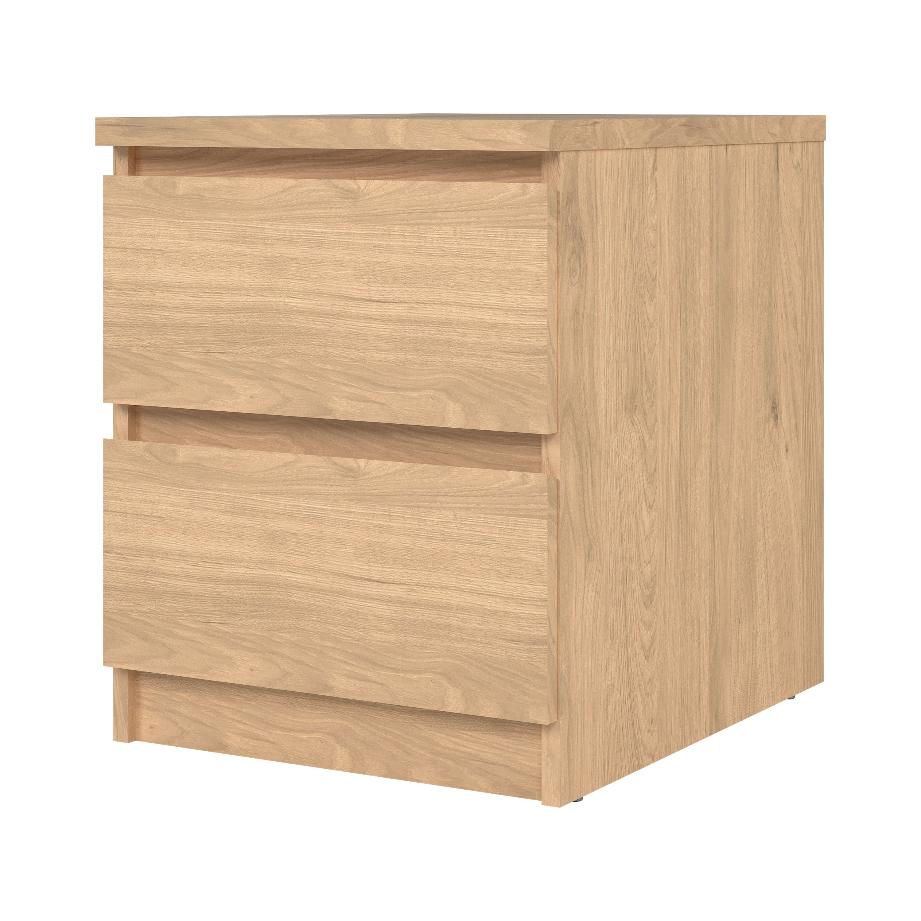 Tvilum Scottsdale 2 Drawer Bedroom Nightstand for Adults, Jackson Hickory