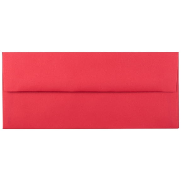 JAM Paper #10 Envelopes, 4 1/8 x 9 1/2, Red, 500/Box