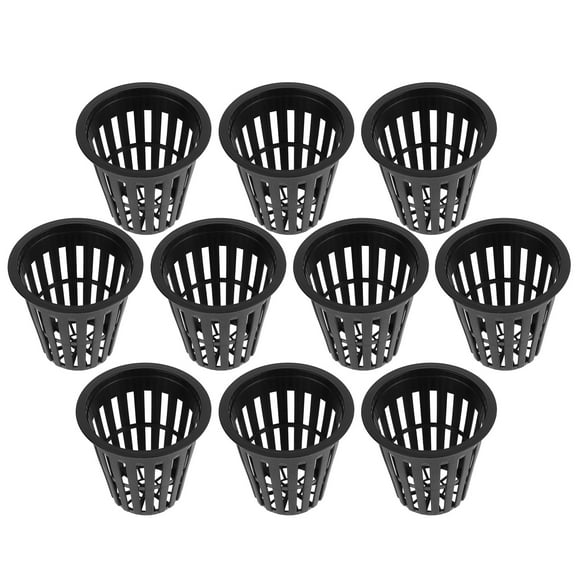 TEHAUX Hydroponic Net Pots Black Plastic for Storage Use Drainage and Aeration