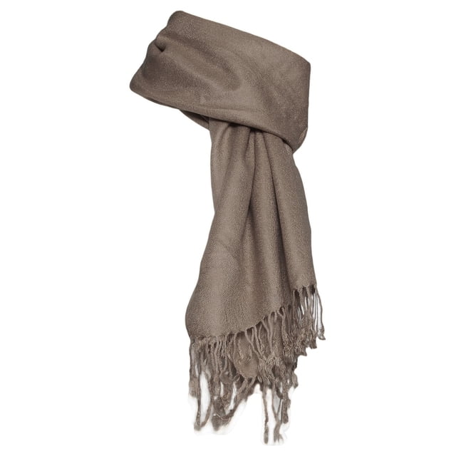 Gravity Threads 100% Pashmina Soft Shawl Wrap Scarf, Lt Brown