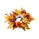 thumbnail image 3 of Anillo de vela,Coronas de hojas de arce artificiales con forma de vela,Corona de velas del Día de Acción de Gracias para la decoración del hogar,Portavelas de pilar de té pequeño de, 3 of 9