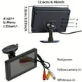 thumbnail image 2 of 4.3inch HD Monitor Car Backup Reverse Camera Rear View Parking License Plate System, 2 of 4