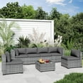thumbnail image 2 of ELPOSUN Outdoor Cushions for Patio Furniture Replacement, Patio Furniture Cushions, Deep Seat Patio Cushions, Patio Seat Cushions for Outdoor Sectional (Grey), 2 of 8