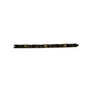 Men's Black Steel with Yellow-Tone Cross Bracelet, 8-1/2