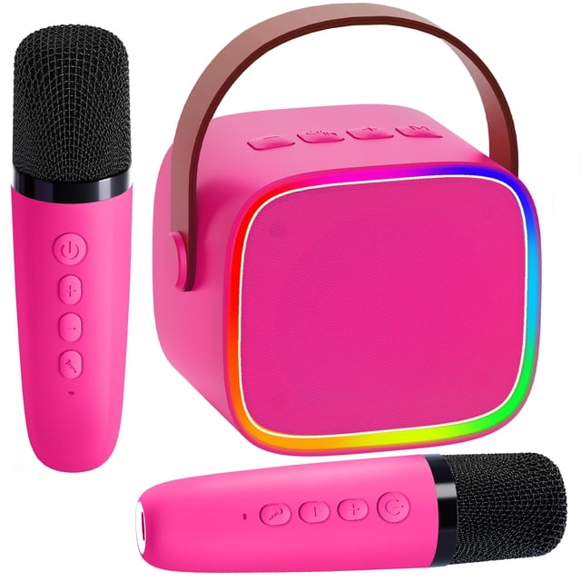 Juego de máquinas de karaoke BONAOK Kids portátil Bluetooth 2MIC