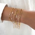 thumbnail image 2 of WUKALO-Pulseras de Ángel con borla de Color dorado bohemio para mujer, joyería Bohemia, conjunto de pulsera con cuentas de cadena de mano de perlas geométricas, 2 of 4