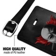 thumbnail image 3 of Scary Clown Face Rectangle Leather Luggage Card Suitcase Carry-On ID Tag, 3 of 7
