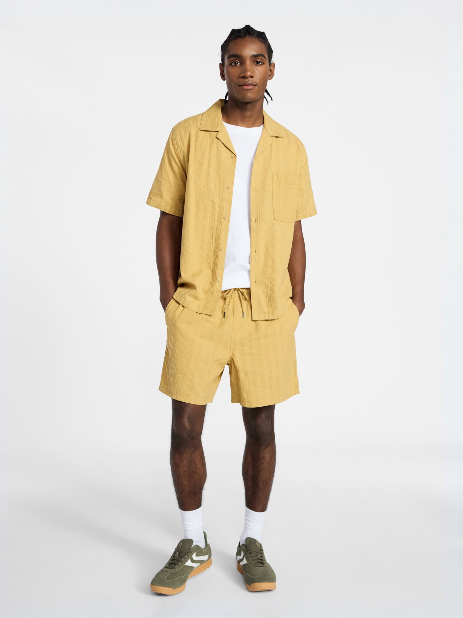 No Boundaries Poolside Style Dobby Shorts, 6" Inseam, Men's XS-5XL
