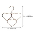 thumbnail image 2 of FONWILYO 4Pcs Ladies Scarf Hangers Heart Shape Hanger Iron Modern Minimalist Closet Organization, 2 of 8