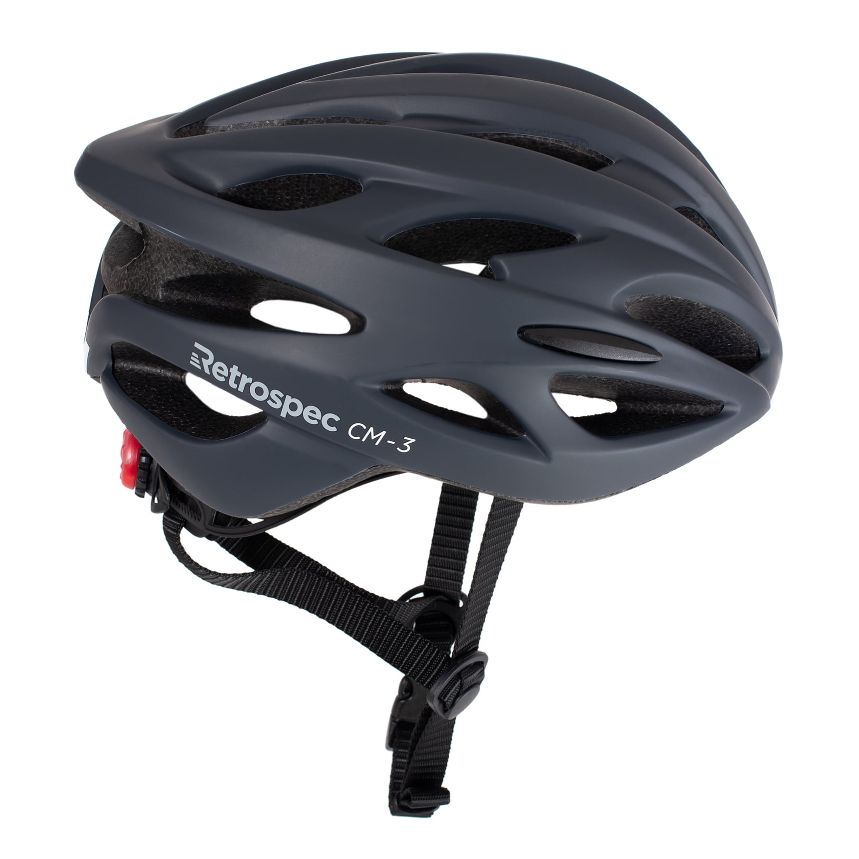 Retrospec CM-3 Bike Helmet with LED Safety Light Adjustable Dial and 24 vents